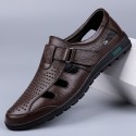 Men's Sandals Loafers & Slip-Ons Casual Classic Daily Office & Career PU Dark Brown Black Spring Summer