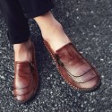 Men's Loafers & Slip-Ons Comfort Loafers Summer Loafers British Preppy Daily Outdoor Walking Shoes Nappa Leather Light Brown Dark Brown Black Fall Winter Spring