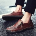 Men's Loafers & Slip-Ons Comfort Loafers Summer Loafers British Preppy Daily Outdoor Walking Shoes Nappa Leather Light Brown Dark Brown Black Fall Winter Spring