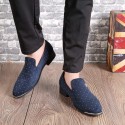 Men's Loafers & Slip-Ons Dress Shoes Drive Shoes Driving Loafers Business Classic Wedding Daily Party & Evening Walking Shoes PU Wear Proof Black Blue Fall Spring / Beading / Pointed Toe