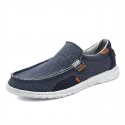 Men's Loafers & Slip-Ons Casual Classic Daily Outdoor Canvas Elastic Fabric Gray Khaki Blue Fall Spring