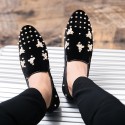 Men's Loafers & Slip-Ons Dress Shoes Penny Loafers Driving Loafers Casual Wedding Daily Party & Evening Microfiber Black Red Spring Summer / Rivet / Office & Career