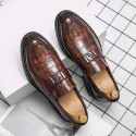 Men's Unisex Loafers & Slip-Ons Business Vintage Classic Daily Office & Career PU Black Brown Fall Spring
