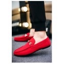 Men's Loafers & Slip-Ons Suede Shoes Driving Loafers Business Classic Daily Office & Career Black Red Blue Spring Summer