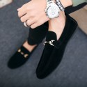 Men's Loafers & Slip-Ons Suede Shoes Driving Loafers Business Classic Daily Office & Career Black Red Blue Spring Summer