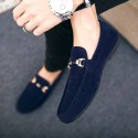 Men's Loafers & Slip-Ons Suede Shoes Driving Loafers Business Classic Daily Office & Career Black Red Blue Spring Summer