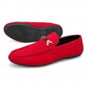 Men's Loafers & Slip-Ons Suede Shoes Driving Loafers Business Classic Daily Office & Career Black Red Blue Spring Summer