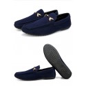 Men's Loafers & Slip-Ons Suede Shoes Driving Loafers Business Classic Daily Office & Career Black Red Blue Spring Summer