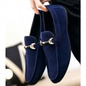 Men's Loafers & Slip-Ons Suede Shoes Driving Loafers Business Classic Daily Office & Career Black Red Blue Spring Summer