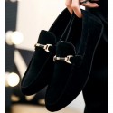 Men's Loafers & Slip-Ons Suede Shoes Driving Loafers Business Classic Daily Office & Career Black Red Blue Spring Summer