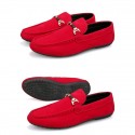 Men's Loafers & Slip-Ons Suede Shoes Driving Loafers Business Classic Daily Office & Career Black Red Blue Spring Summer