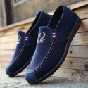 Men's Loafers & Slip-Ons Comfort Loafers Casual Daily Cotton Wear Proof Black Blue Fall Spring