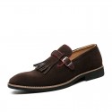 Men's Loafers & Slip-Ons Comfort Loafers Casual Classic Daily Suede Green Gray Brown Winter Spring / Tassel / Tassel