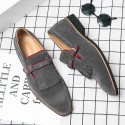 Men's Loafers & Slip-Ons Comfort Loafers Casual Classic Daily Suede Green Gray Brown Winter Spring / Tassel / Tassel