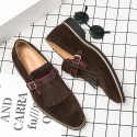 Men's Loafers & Slip-Ons Comfort Loafers Casual Classic Daily Suede Green Gray Brown Winter Spring / Tassel / Tassel