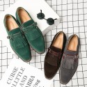Men's Loafers & Slip-Ons Comfort Loafers Casual Classic Daily Suede Green Gray Brown Winter Spring / Tassel / Tassel