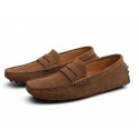 Men's Loafers & Slip-Ons Suede Shoes Driving Shoes Light Soles Casual Outdoor Office & Career Walking Shoes Suede Non-slipping Wine Light Brown Green Spring Summer