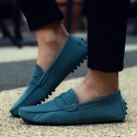 Men's Loafers & Slip-Ons Suede Shoes Driving Shoes Light Soles Casual Outdoor Office & Career Walking Shoes Suede Non-slipping Wine Light Brown Green Spring Summer