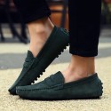 Men's Loafers & Slip-Ons Suede Shoes Driving Shoes Light Soles Casual Outdoor Office & Career Walking Shoes Suede Non-slipping Wine Light Brown Green Spring Summer