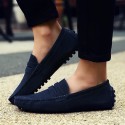 Men's Loafers & Slip-Ons Suede Shoes Driving Shoes Light Soles Casual Outdoor Office & Career Walking Shoes Suede Non-slipping Wine Light Brown Green Spring Summer