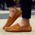 Men's Loafers & Slip-Ons Suede Shoes Driving Shoes Light Soles Casual Outdoor Office & Career Walking Shoes Suede Non-slipping Wine Light Brown Green Spring Summer