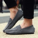 Men's Loafers & Slip-Ons Suede Shoes Driving Shoes Light Soles Casual Outdoor Office & Career Walking Shoes Suede Non-slipping Wine Light Brown Green Spring Summer