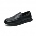Men's Loafers & Slip-Ons Casual Daily Faux Leather Black Brown Fall