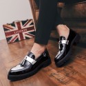 Men's Loafers & Slip-Ons Tassel Loafers Casual British Wedding Party & Evening Walking Shoes Leather Patent Leather Black Gold Silver Fall Spring