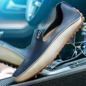 Men's Loafers & Slip-On Boat ShoesSummer Loafers Flat Comfort Designer Outdoor PU Non-slipping Blue Yellow Summer Large Size Color Block Slip On Flat Soft Casual Driving Loafers