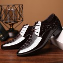Men's Loafers & Slip-Ons Lace up Sequins Formal Shoes Business Casual Classic Wedding Office & Career PU Waterproof Non-slipping Wear Proof Black Brown Fall