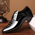 Men's Loafers & Slip-Ons Lace up Sequins Formal Shoes Business Casual Classic Wedding Office & Career PU Waterproof Non-slipping Wear Proof Black Brown Fall