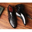 Men's Loafers & Slip-Ons Lace up Sequins Formal Shoes Business Casual Classic Wedding Office & Career PU Waterproof Non-slipping Wear Proof Black Brown Fall