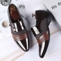 Men's Loafers & Slip-Ons Leather Loafers Business Casual Daily Office & Career Walking Shoes PU Breathable Non-slipping Shock Absorbing Black Brown Fall Spring