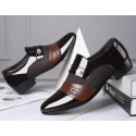 Men's Loafers & Slip-Ons Leather Loafers Business Casual Daily Office & Career Walking Shoes PU Breathable Non-slipping Shock Absorbing Black Brown Fall Spring