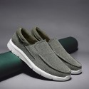 Men's Loafers & Slip-Ons Casual Classic Outdoor Daily Canvas Elastic Fabric Gray Army Green Blue Spring Fall