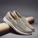 Men's Loafers & Slip-Ons Casual Classic Outdoor Daily Canvas Elastic Fabric Gray Army Green Blue Spring Fall