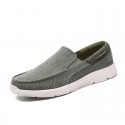 Men's Loafers & Slip-Ons Casual Classic Outdoor Daily Canvas Elastic Fabric Gray Army Green Blue Spring Fall