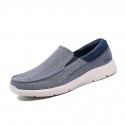 Men's Loafers & Slip-Ons Casual Classic Outdoor Daily Canvas Elastic Fabric Gray Army Green Blue Spring Fall