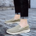Men's Loafers & Slip-Ons Casual Classic Outdoor Daily Canvas Elastic Fabric Gray Army Green Blue Spring Fall