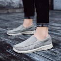 Men's Loafers & Slip-Ons Casual Classic Outdoor Daily Canvas Elastic Fabric Gray Army Green Blue Spring Fall