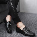 Men's Loafers & Slip-Ons Dress Shoes Penny Loafers Business Casual Daily Party & Evening Outdoor Faux Leather Waterproof Non-slipping Wear Proof Black Gray Blue Fall Winter / Tassel / Tassel