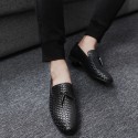 Men's Loafers & Slip-Ons Dress Shoes Penny Loafers Business Casual Daily Party & Evening Outdoor Faux Leather Waterproof Non-slipping Wear Proof Black Gray Blue Fall Winter / Tassel / Tassel