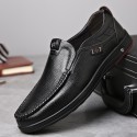 Men's Loafers & Slip-Ons Leather Loafers Casual Daily Office & Career PU Black Brown Fall Spring