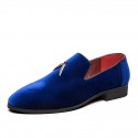 Men's Loafers & Slip-Ons Comfort Loafers Business Casual British Daily Party & Evening Walking Shoes Velvet Black Royal Blue Red Spring Summer