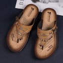 Men's Slippers & Flip-Flops Casual Classic Home Daily Rubber Brown Yellow Spring Summer