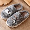 Men's Unisex Slippers & Flip-Flops Slippers Casual Home Velvet Elastic Fabric Gray Khaki Blue Fall Winter