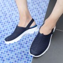 Men's Slippers & Flip-Flops Casual Outdoor Home Walking Shoes PU Black Dark Blue Gray Summer