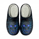 Halloween Skull Lava Print Cotton Slippers Men and Women Flannel Couple Slippers