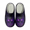 Halloween Skull Lava Print Cotton Slippers Men and Women Flannel Couple Slippers