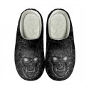 Halloween Skull Lava Print Cotton Slippers Men and Women Flannel Couple Slippers